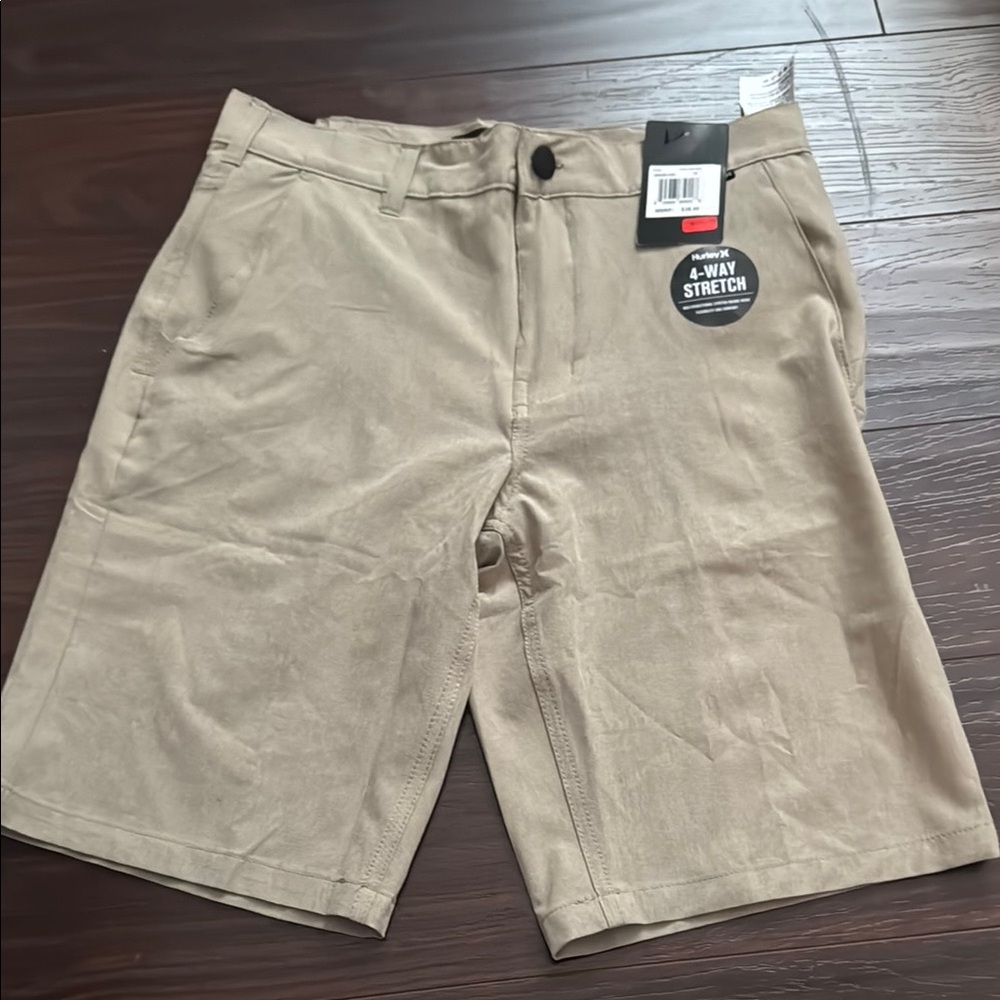 Hurley Boys Phantom Tan Stretch Shorts Size 16 NWT‎
